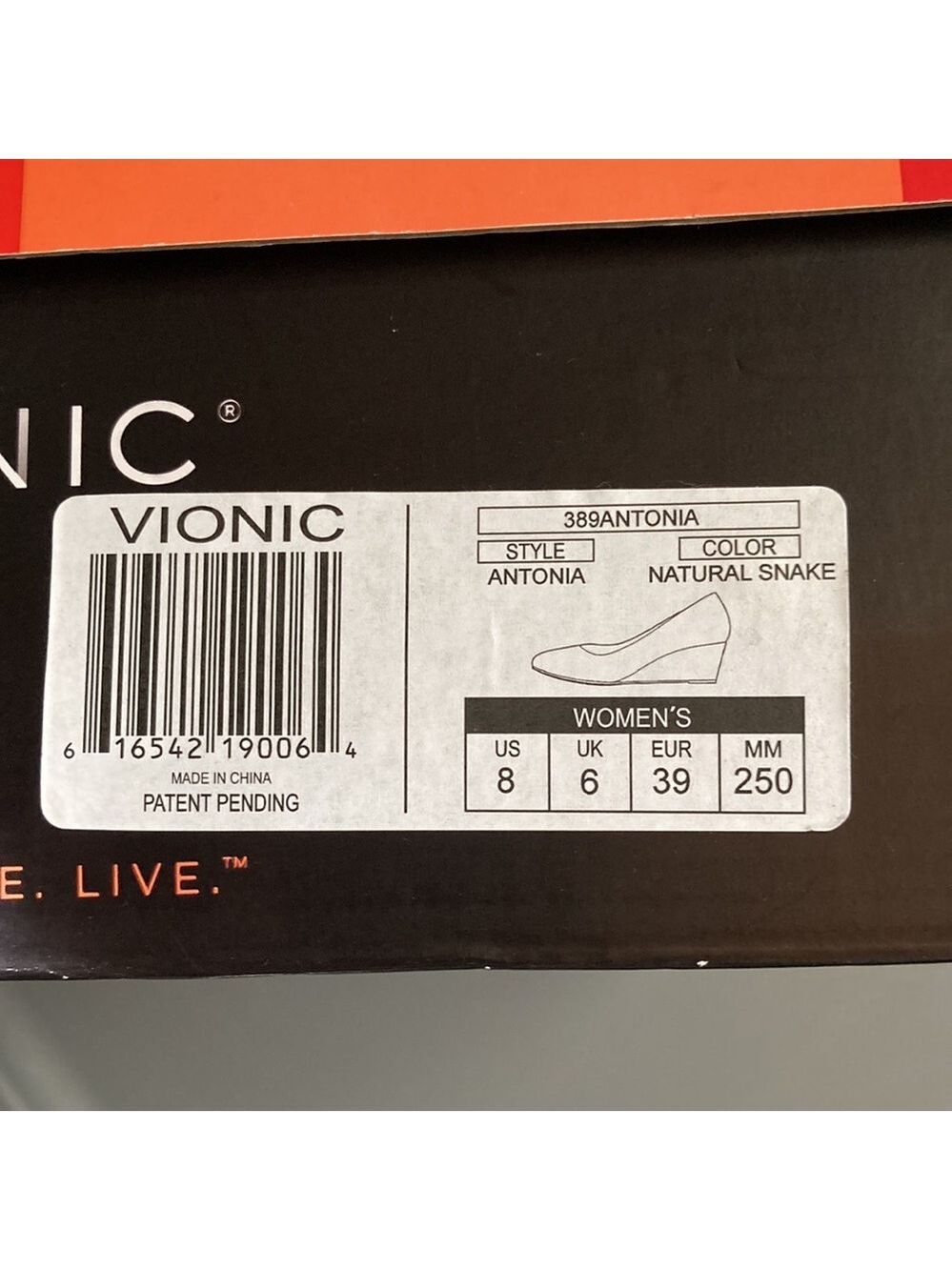 𝅺VIONIC cushioned snakeskin wedge - Picture 7 of 10